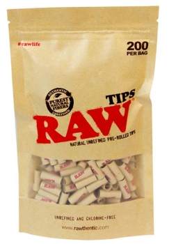 RAW PREROLLED Filtertips 6mm 200er Beutel